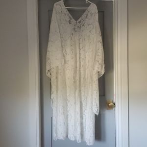 Maternity fashion lace long sleeve maxi dress